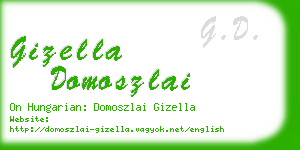 gizella domoszlai business card